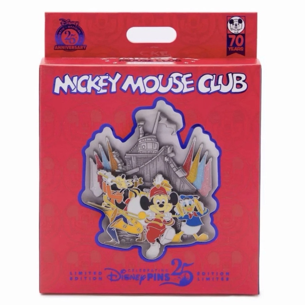 2025 Disney Parks Mickey Mouse Club 70 Years 70th Anniversary Jumbo Pin LE 1700